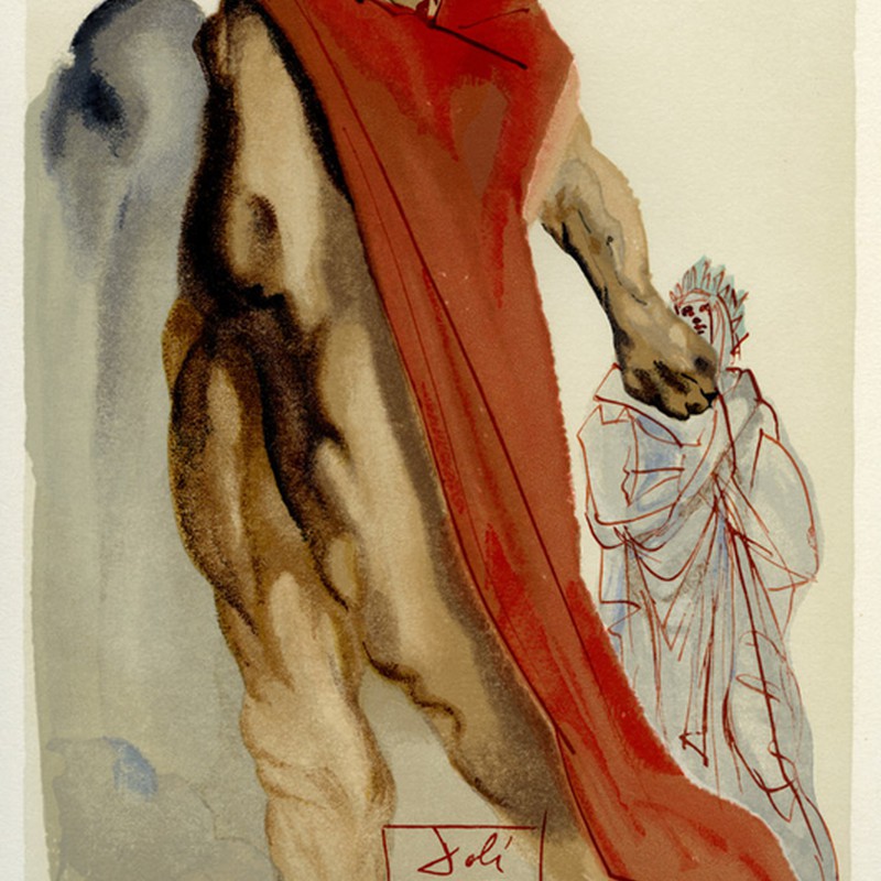 «Virgílio ammonisce Dante - Virgílio adverte Dante» A Divina Comédia de Dante (Purgatório, Canto V)