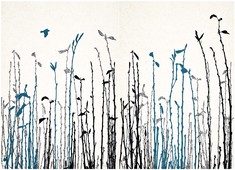 Bosque com pássaro OP.2 (Díptico)