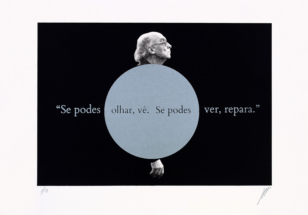Serigrafia de João Vilhena de tributo a José Saramago